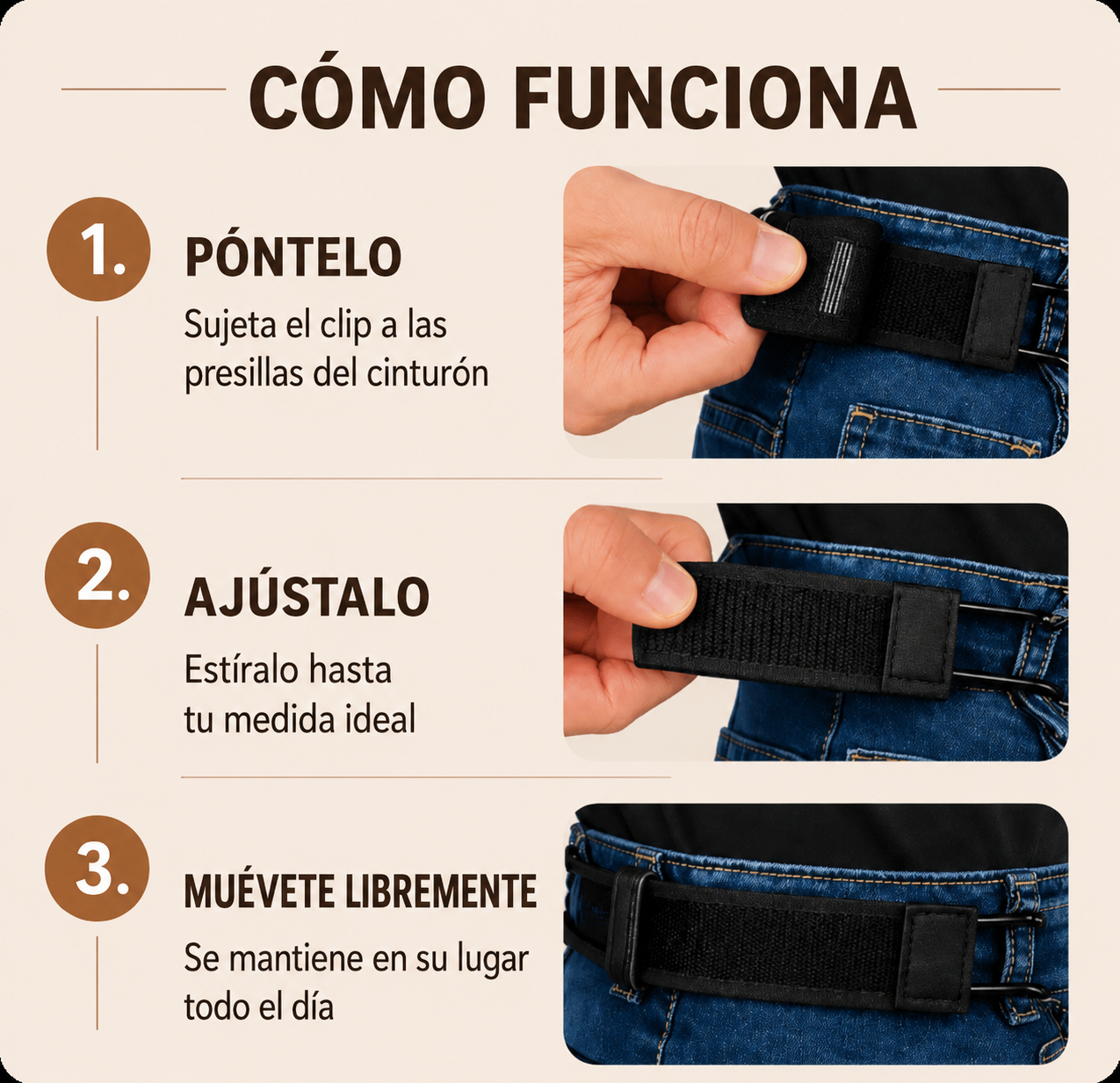 NoPress™ Cinturón sin hebilla